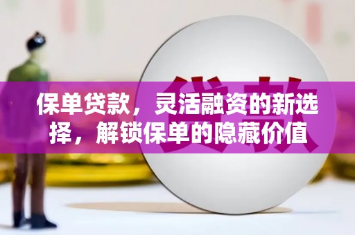 盐埔保单贷款，灵活融资的新选择，解锁保单的隐藏价值