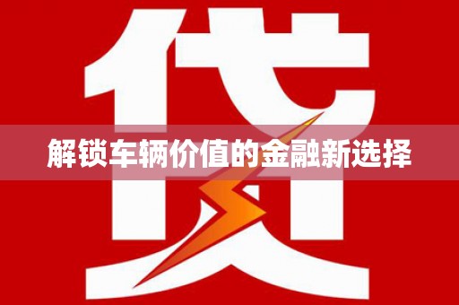 盐埔解锁车辆价值的金融新选择