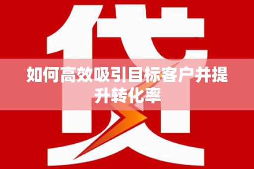 盐埔如何高效吸引目标客户并提升转化率
