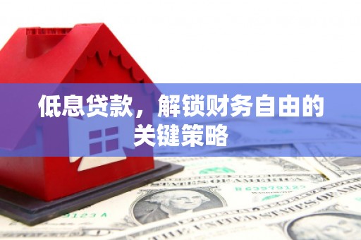 盐埔低息贷款，解锁财务自由的关键策略