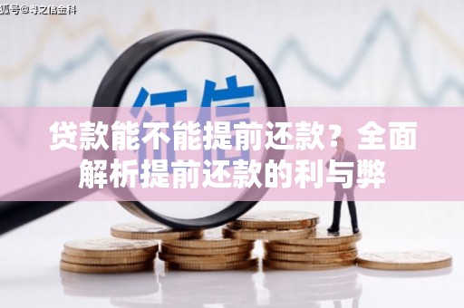 盐埔贷款能不能提前还款？全面解析提前还款的利与弊