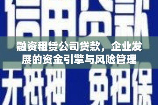 盐埔融资租赁公司贷款，企业发展的资金引擎与风险管理