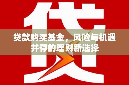 盐埔贷款购买基金，风险与机遇并存的理财新选择