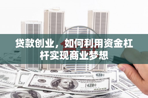 盐埔贷款创业，如何利用资金杠杆实现商业梦想