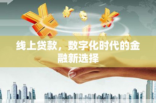 盐埔线上贷款，数字化时代的金融新选择