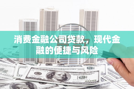 盐埔消费金融公司贷款，现代金融的便捷与风险