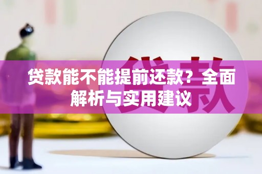 盐埔贷款能不能提前还款？全面解析与实用建议