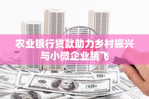 盐埔农业银行贷款助力乡村振兴与小微企业腾飞