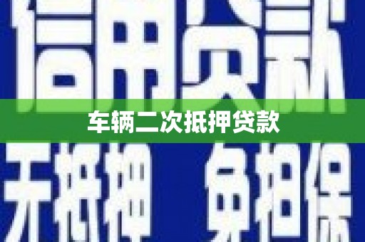 盐埔车辆二次抵押贷款