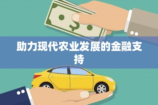 盐埔助力现代农业发展的金融支持