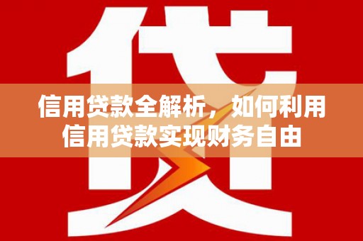 盐埔信用贷款全解析，如何利用信用贷款实现财务自由
