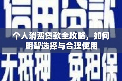 盐埔个人消费贷款全攻略，如何明智选择与合理使用